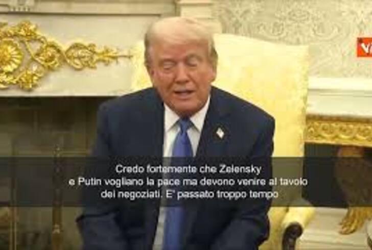 Trump: "Zelensky e Putin devono venire a trattare la pace"